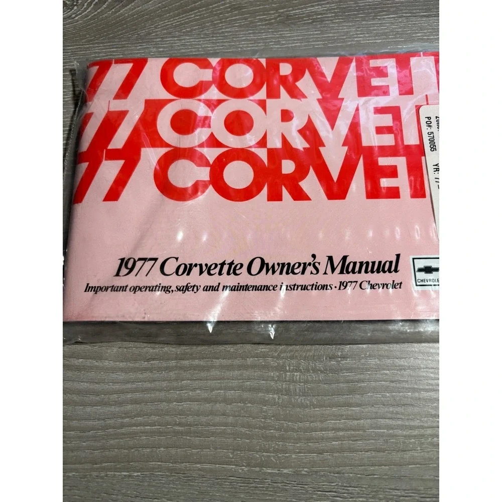 1977 Chevrolet Corvette Owners Manual‎ Original C3 Stingray GM Handbook Vintage